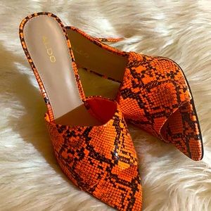 Beautiful orange snakeskin